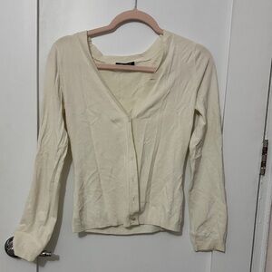 Cream Button Up Cardigan
